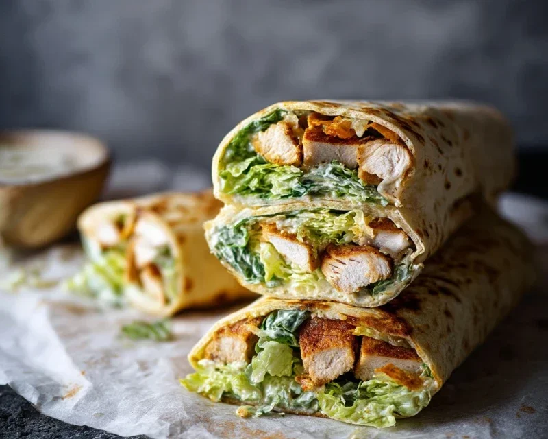 Chicken Caesar Wraps