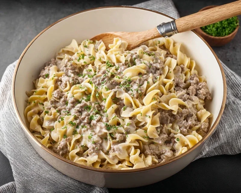 30-Minute Ground Beef Stroganoff