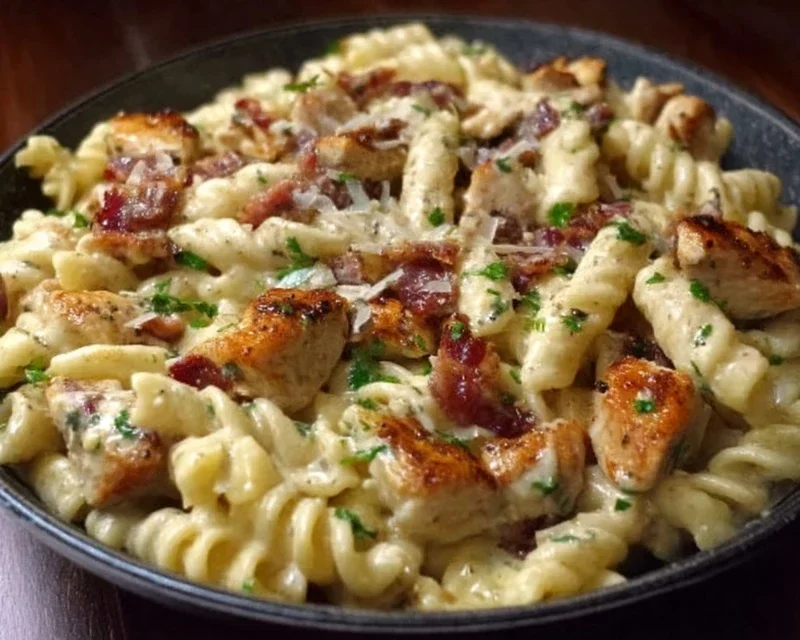 Chicken Beef Beef Bacon Ranch Pasta