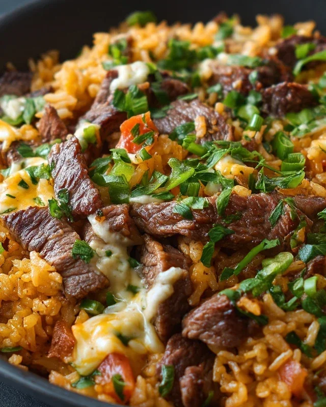 Steak Queso Rice A Flavorful Recipe