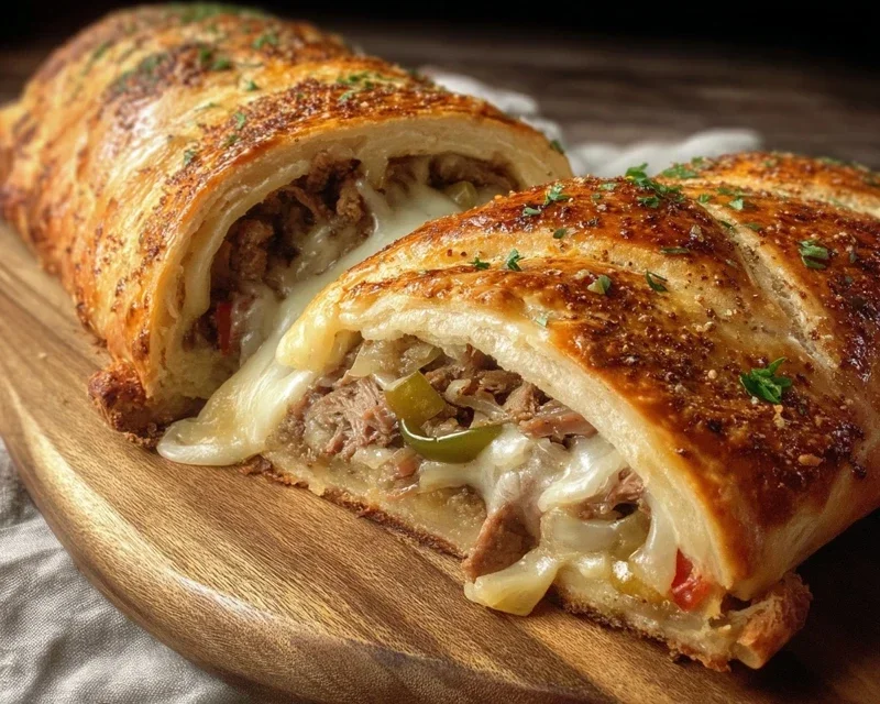 Philly Cheesesteak Stromboli