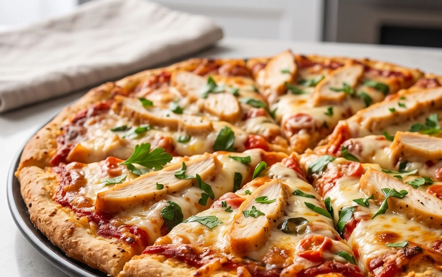 Chicken Crust Pizza (Low Carb + High Protein