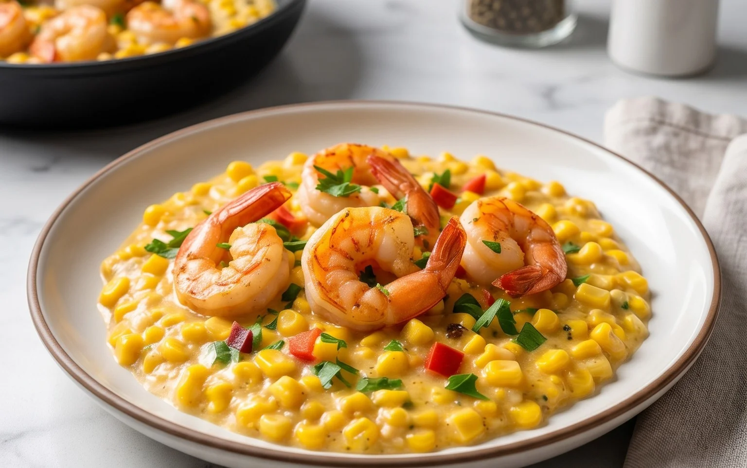 Shrimp and Creamed Corn (30 Minutes, One-Pan)