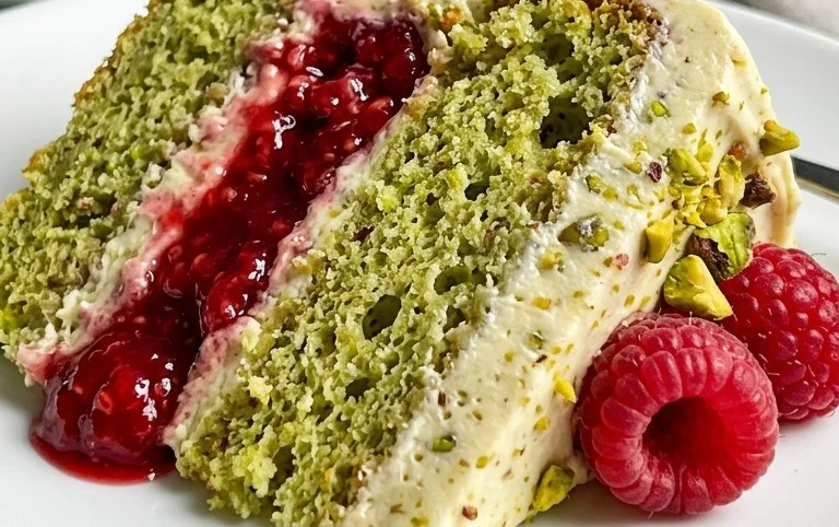 Pistachio Raspberry Cake
