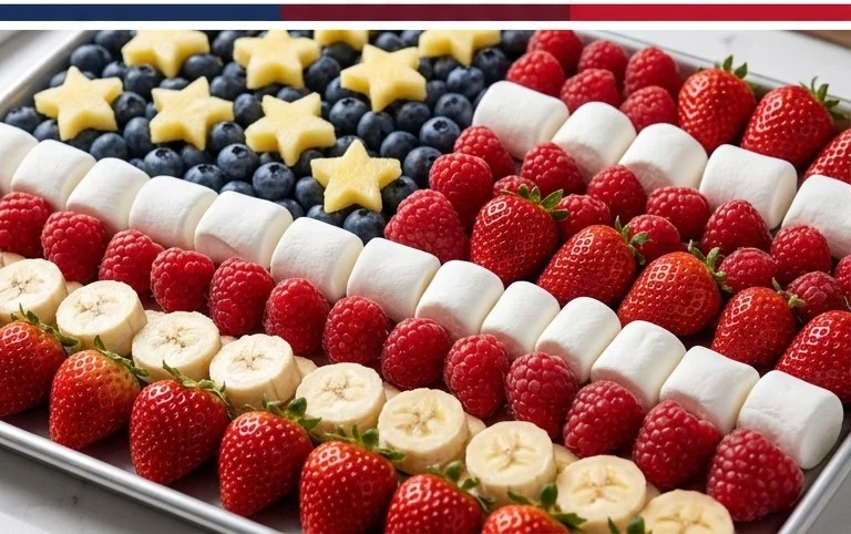 4th of July Fruit Platter Idea | How to Make an American Flag
