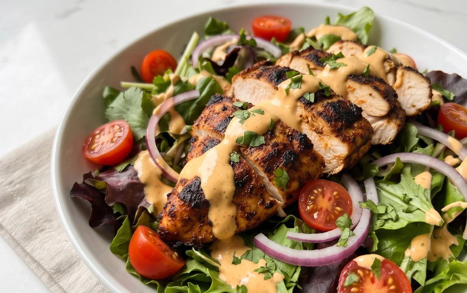 Peruvian Grilled Chicken Salad