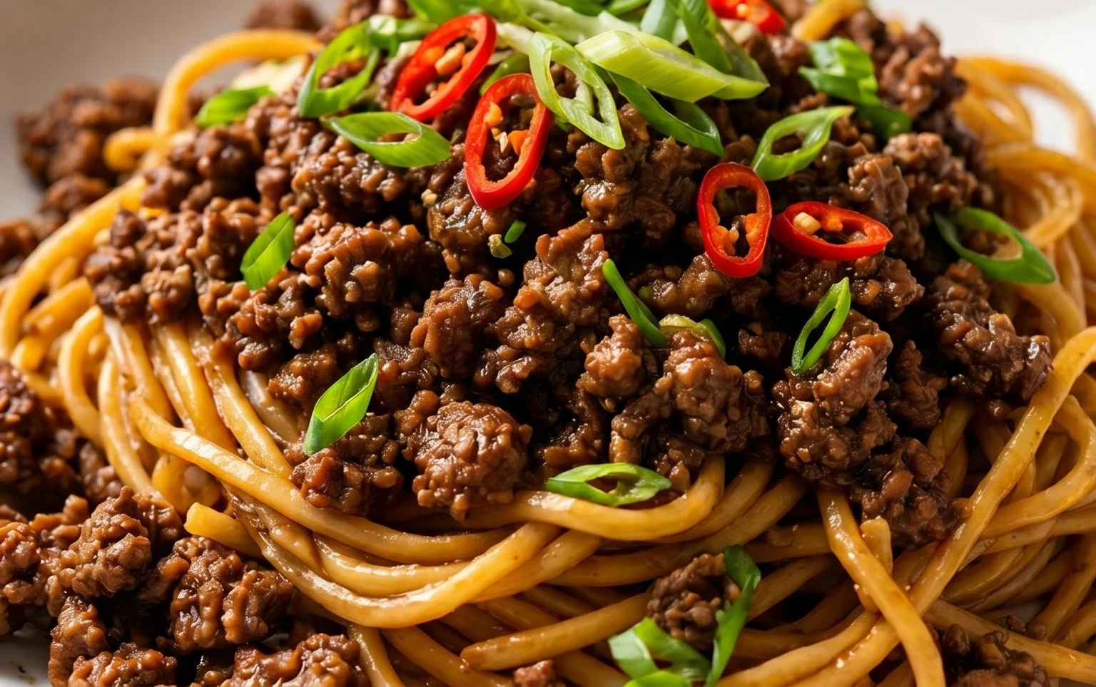 Asian Ground Beef Noodles