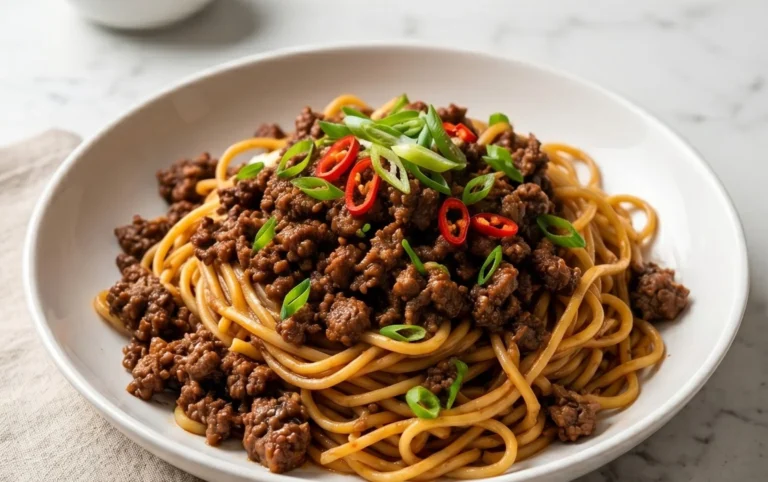 Asian Ground Beef Noodles