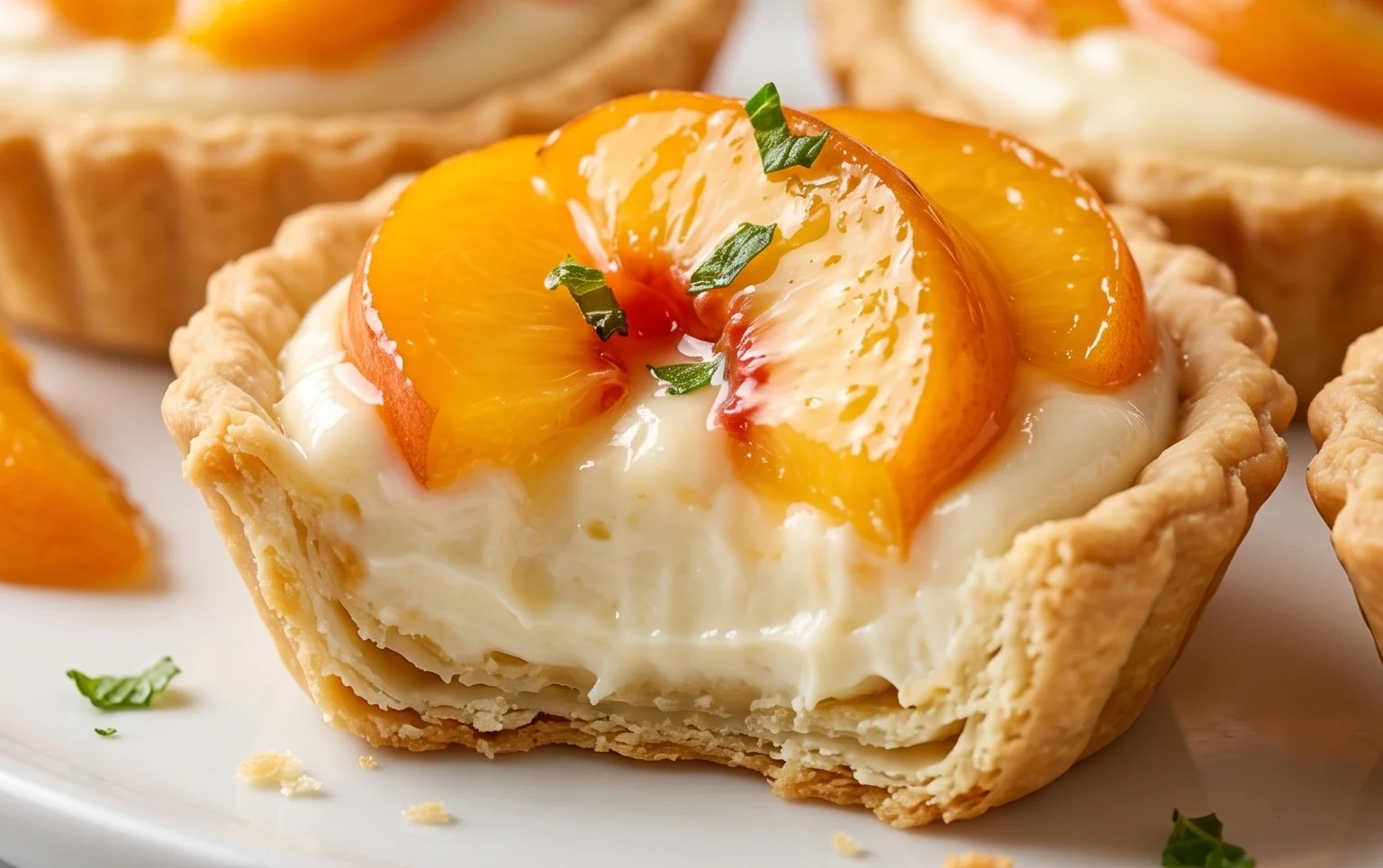 Mini Peach and Cream Cheese Tarts