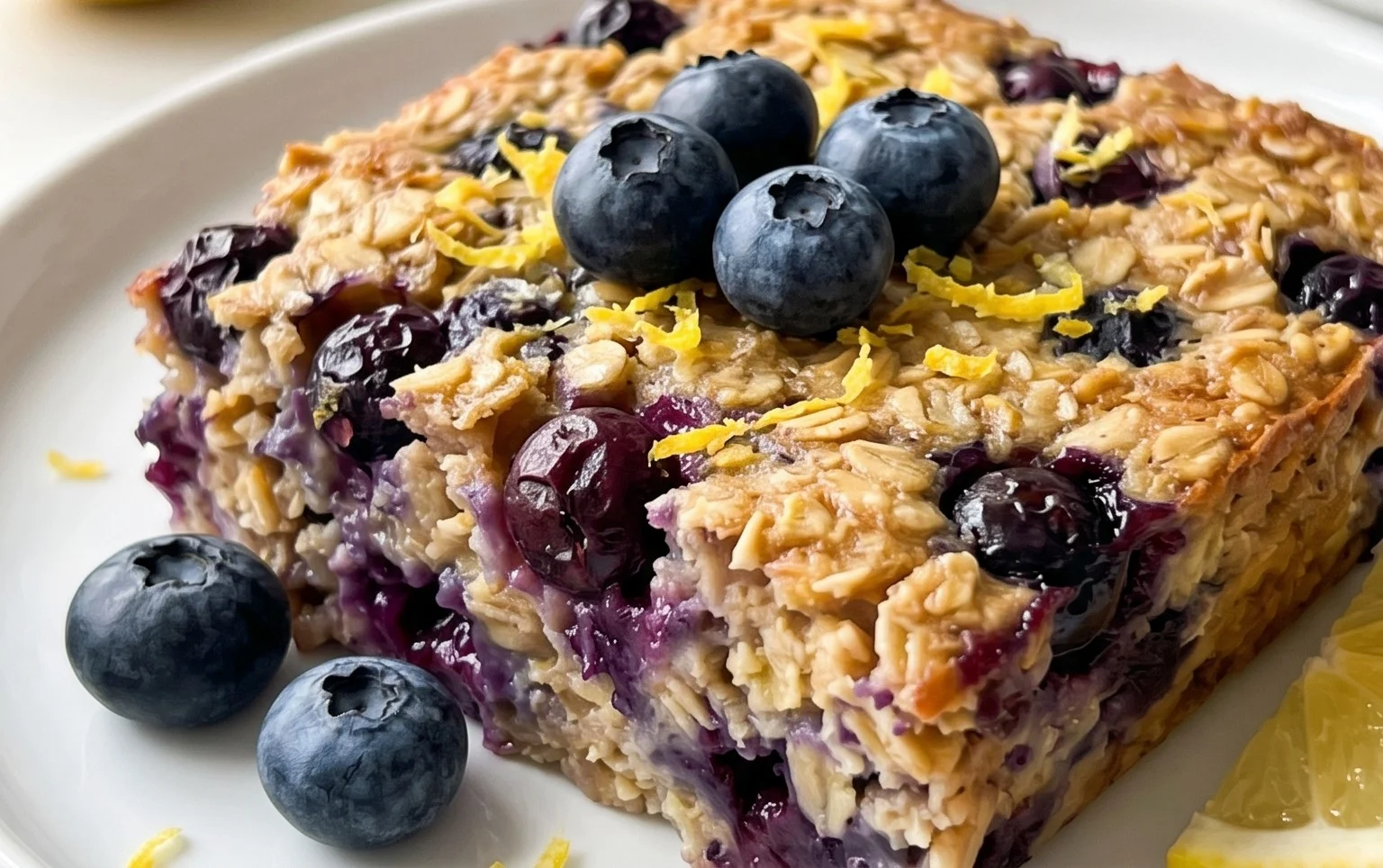 Lemon Blueberry Baked Oats