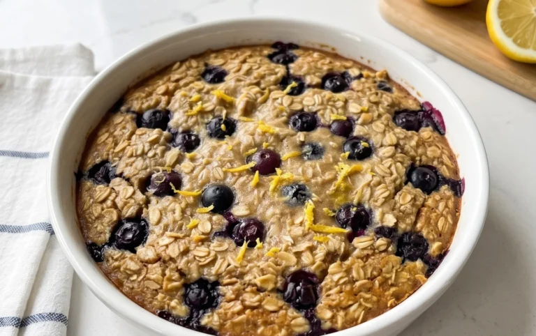 Lemon Blueberry Baked Oats