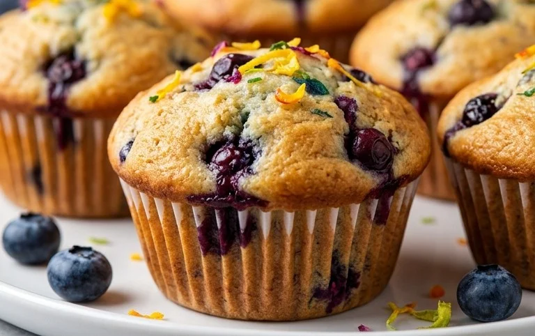 Sour Cream Blueberry Muffins
