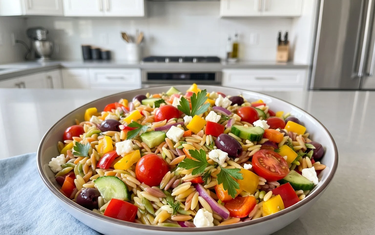 Rainbow Orzo Salad