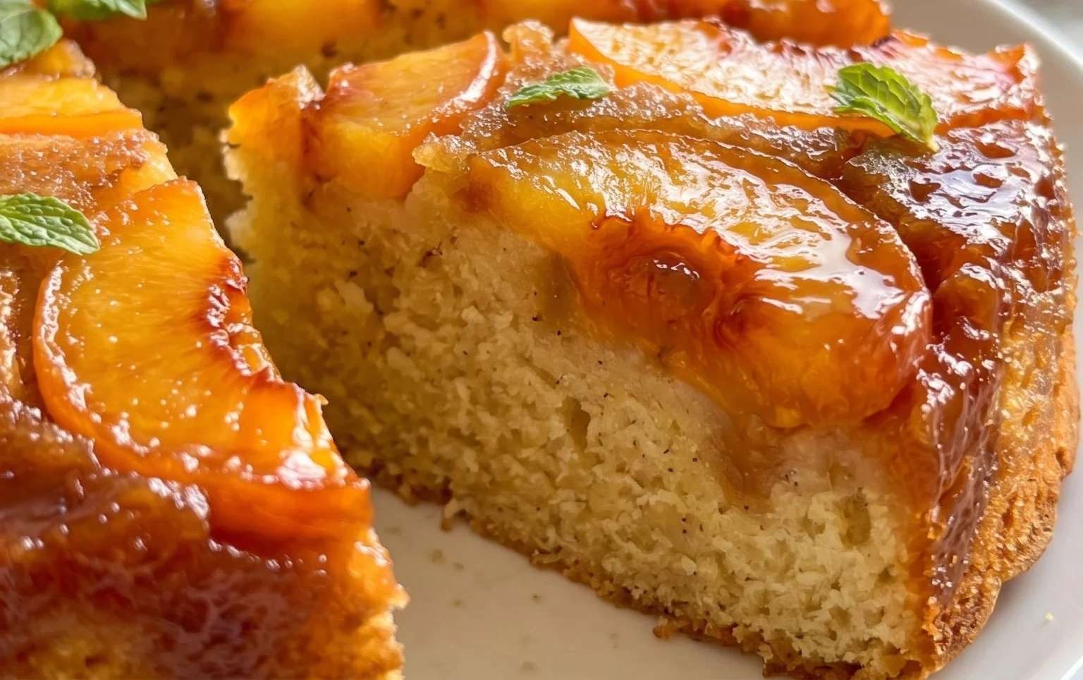 Peach Upside-Down Cake Recipe