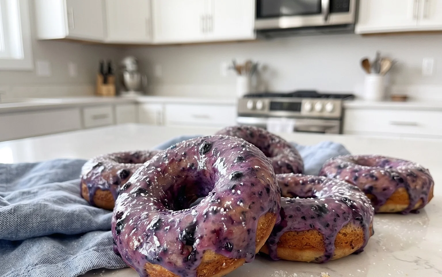Wild Blueberry Cake Donuts