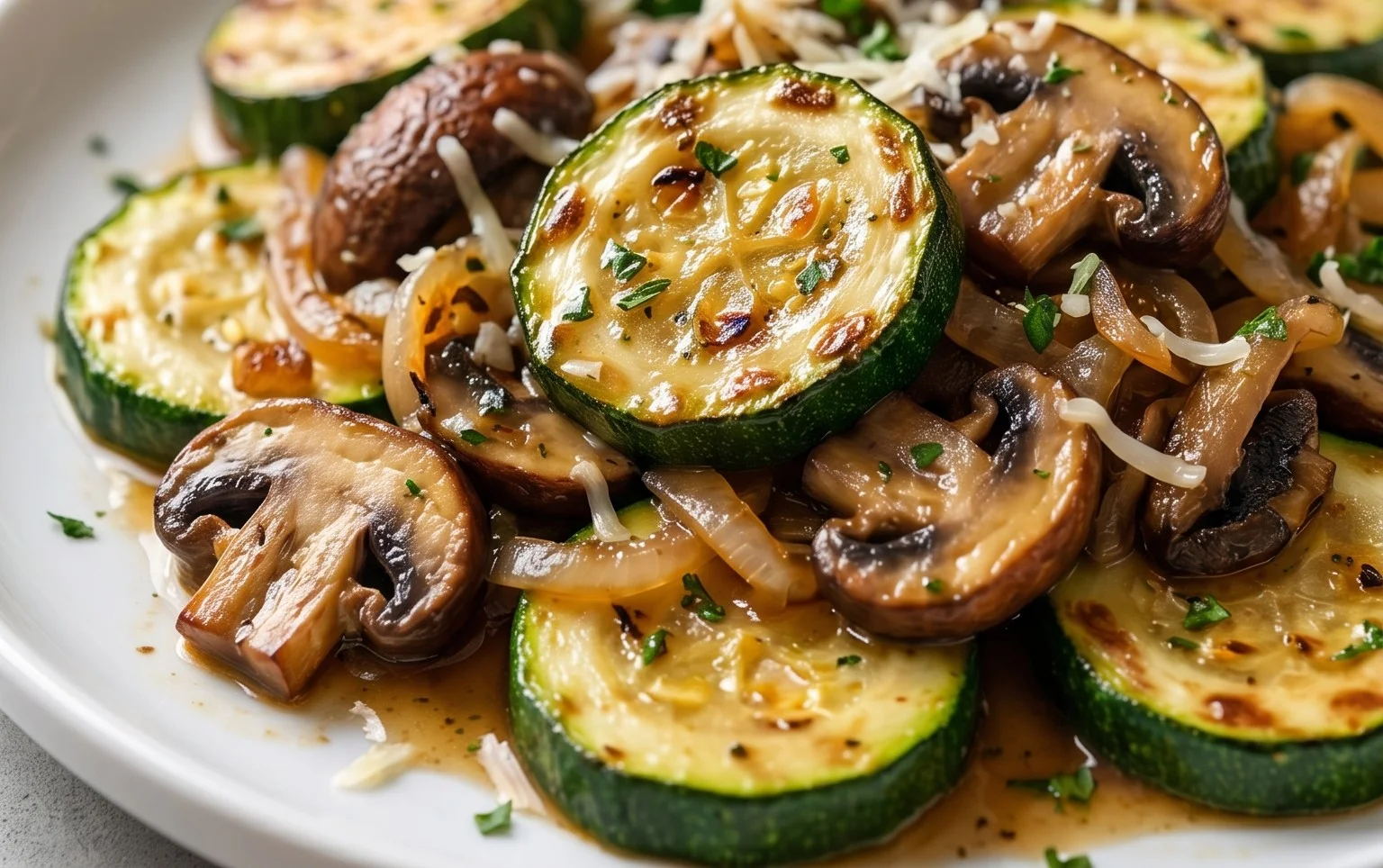 Skillet Zucchini and Mushrooms