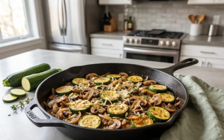 Skillet Zucchini and Mushrooms
