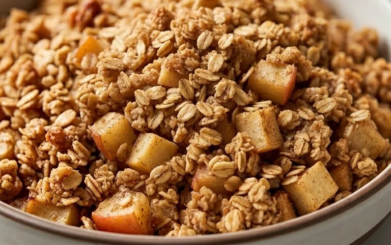 Healthy Breakfast Apple Crum extractble