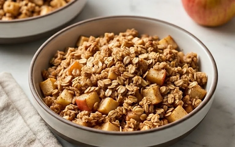 Healthy Breakfast Apple Crum extractble
