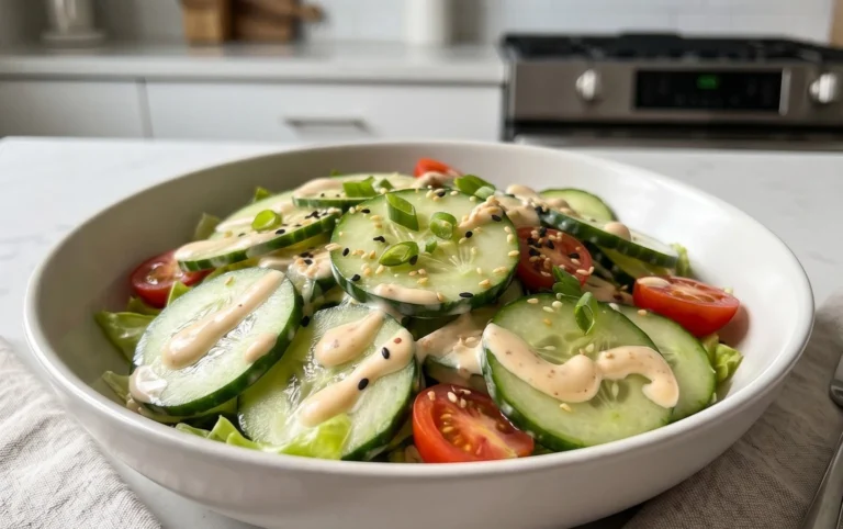 Creamy Asian Cucumber Salad Bowl