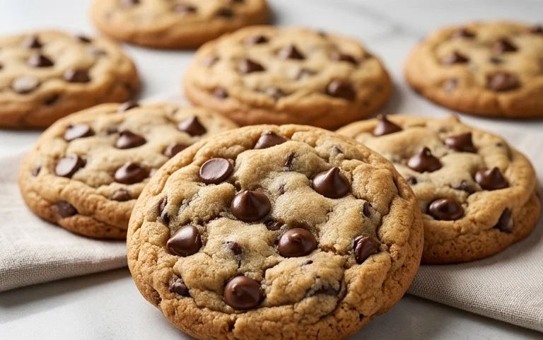 Crispy and Chewy Chocolate Chip Cookies