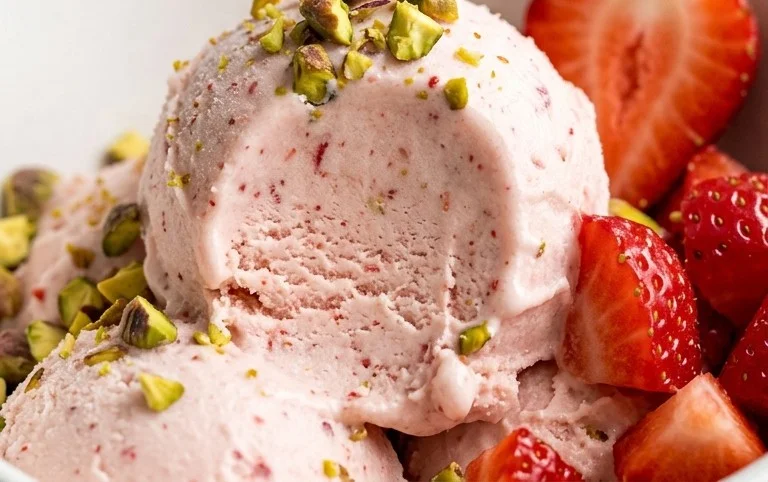 Homemade Strawberry Ice Cream