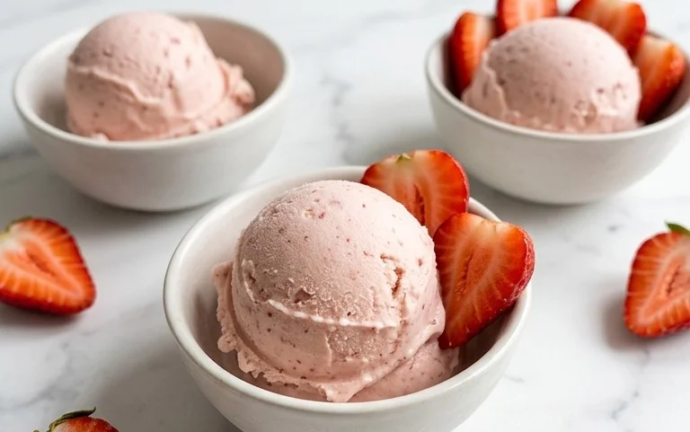 Homemade Strawberry Ice Cream
