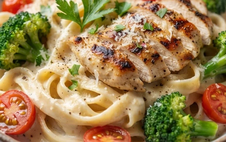 Low Calorie Chicken Alfredo
