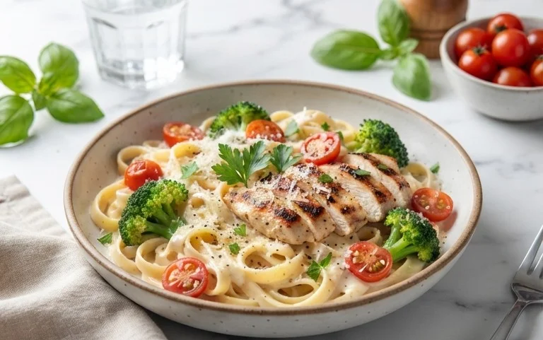 Low Calorie Chicken Alfredo
