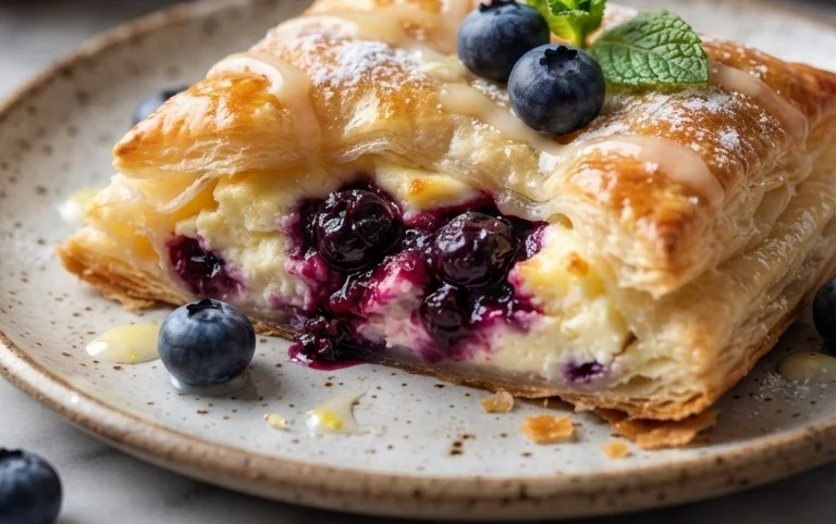 Blueberry Cream Cheese Puff Pastry