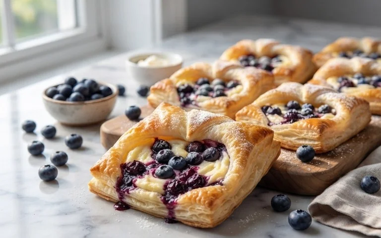 Blueberry Cream Cheese Puff Pastry