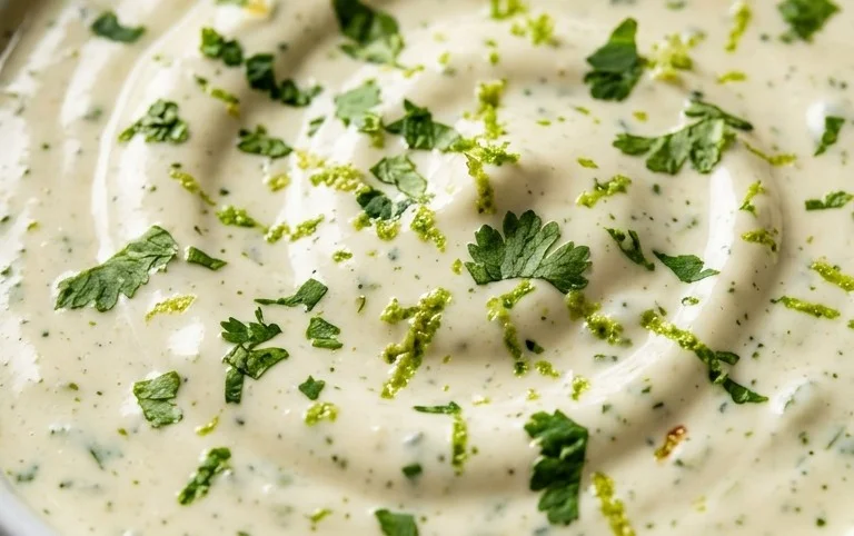 Creamy Garlic Lime Cilantro Sauce