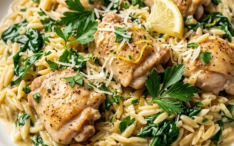 Chicken Orzo (30-Minutes, One-Pan)