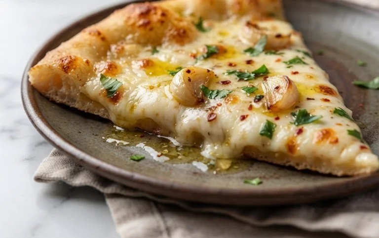 buttery garlic pizza