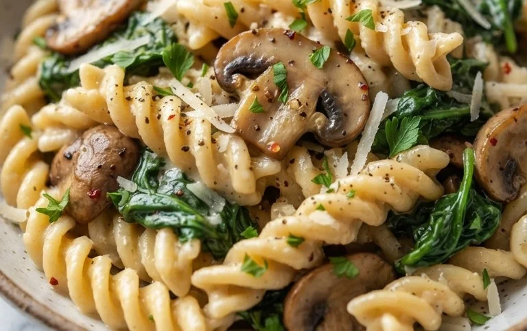 Spinach Mushroom Pasta