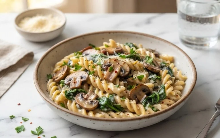 Spinach Mushroom Pasta