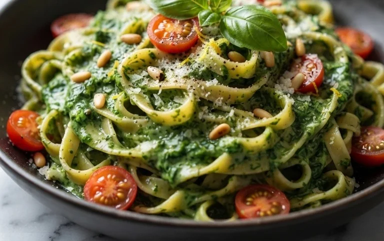 Pasta with Spinach Sauce