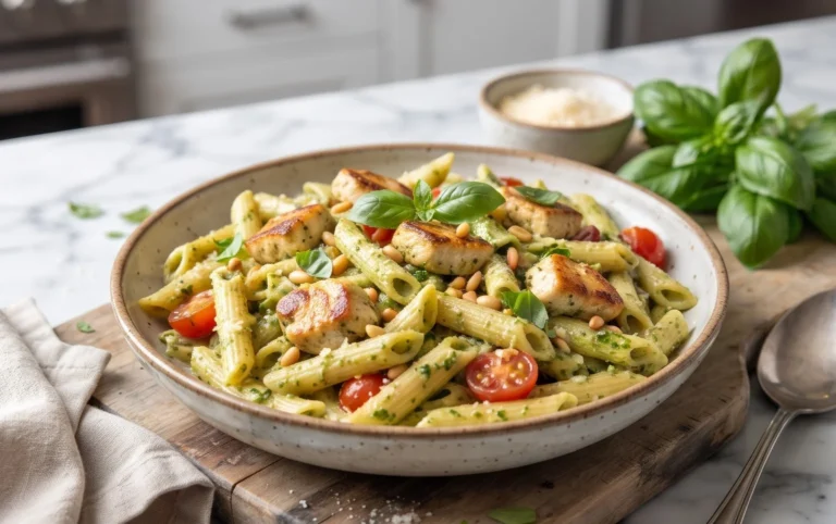 Creamy Chicken Pesto Pasta