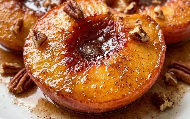 Cinnamon Sugar Baked Peaches
