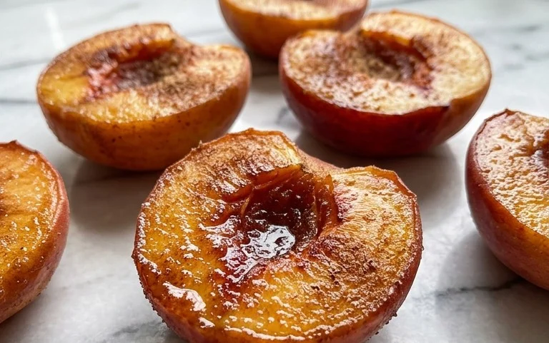 Cinnamon Sugar Baked Peaches