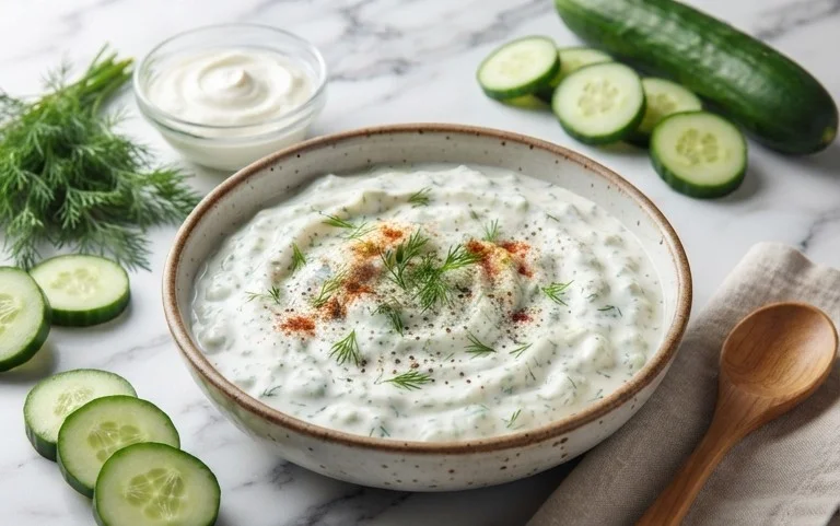 Cucumber Dip with Sour Cream and Dill
