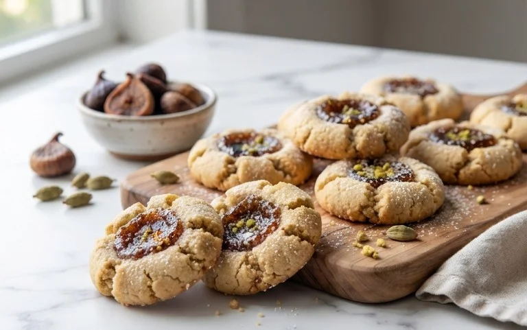 Cardamom Fig Thumbprint Cookies