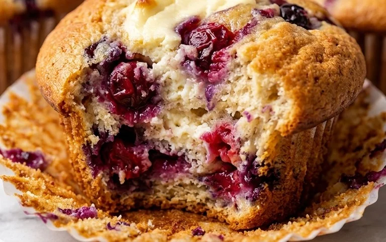Berry Cream Cheese Muffins