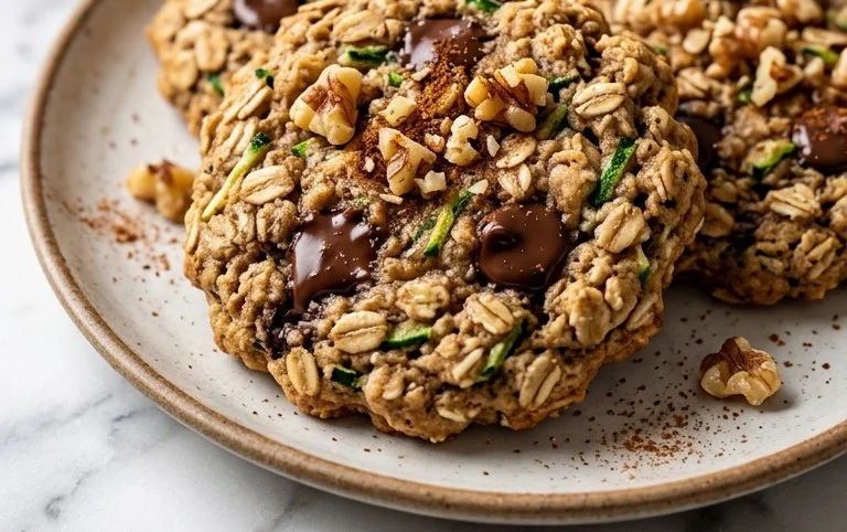 Healthy Zucchini Oatmeal Cookies