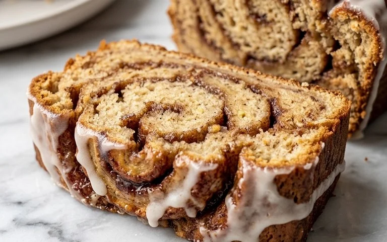 Cinnamon Roll Banana Bread