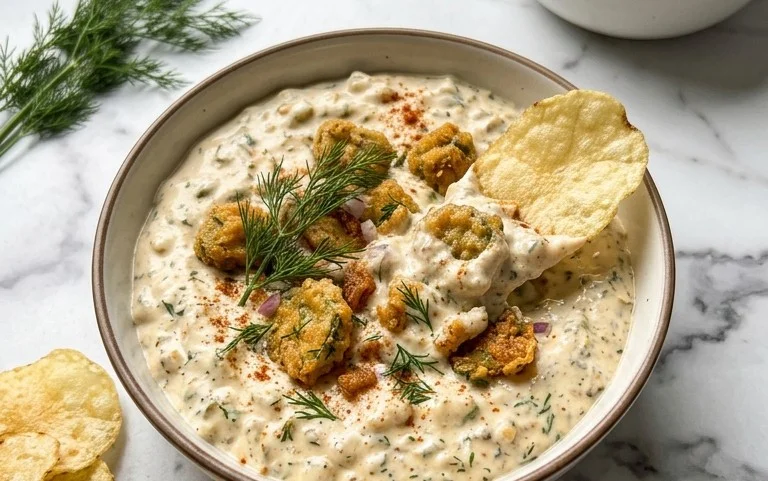 Easy Fried Pickle Dip (Dairy-Free Option)