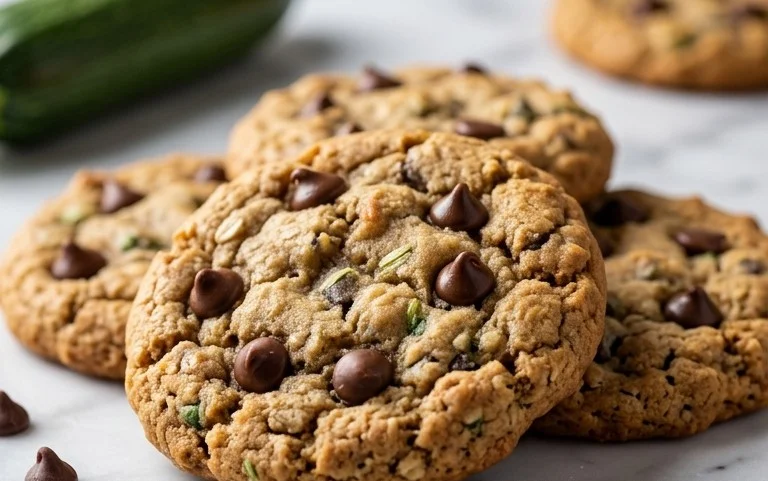 Homemade Zucchini-Oat Chocolate Chip Cookies
