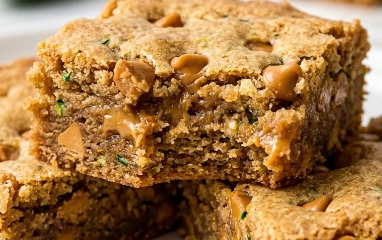 Chewy Butterscotch Zucchini Blondies