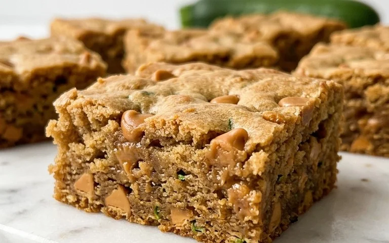Chewy Butterscotch Zucchini Blondies