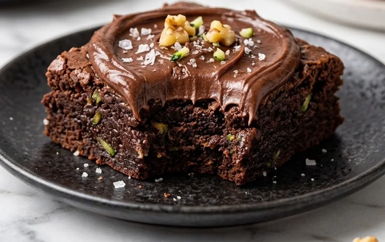 Fudgy Dark Chocolate Zucchini Brownies Recipe